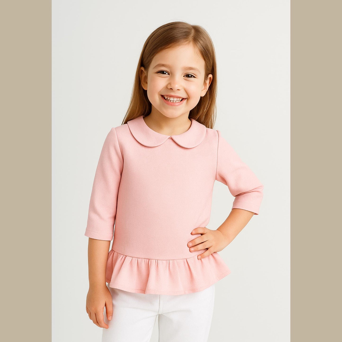 Peter Pan Collar Neck Bouse Pattern Girl Top Pattern Baby Girl Blouse Sewing Pattern