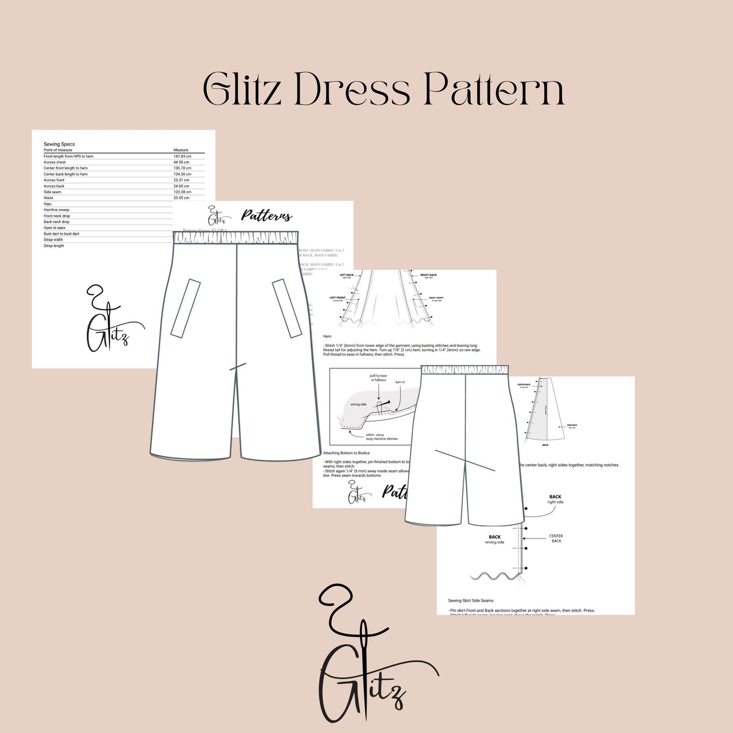 Elastic Waist Mini Short Sewing Pattern Summer Short with Pocket Pattern Women Short Pattern Easy Sewing Pattern