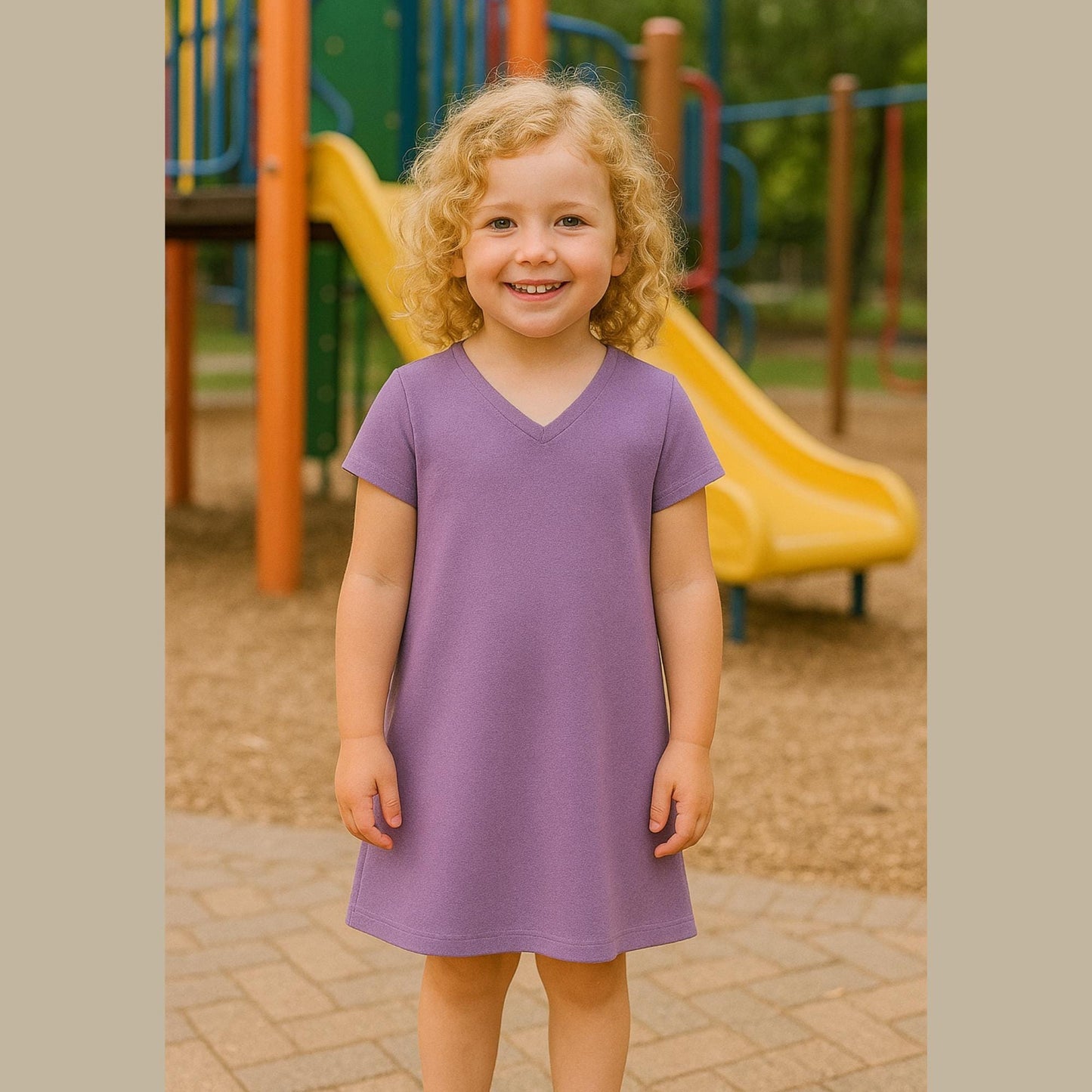 Girls Summer Dress Sewing Pattern Kids Dress Pattern Easy Sewing Pattern Beginner Friendly