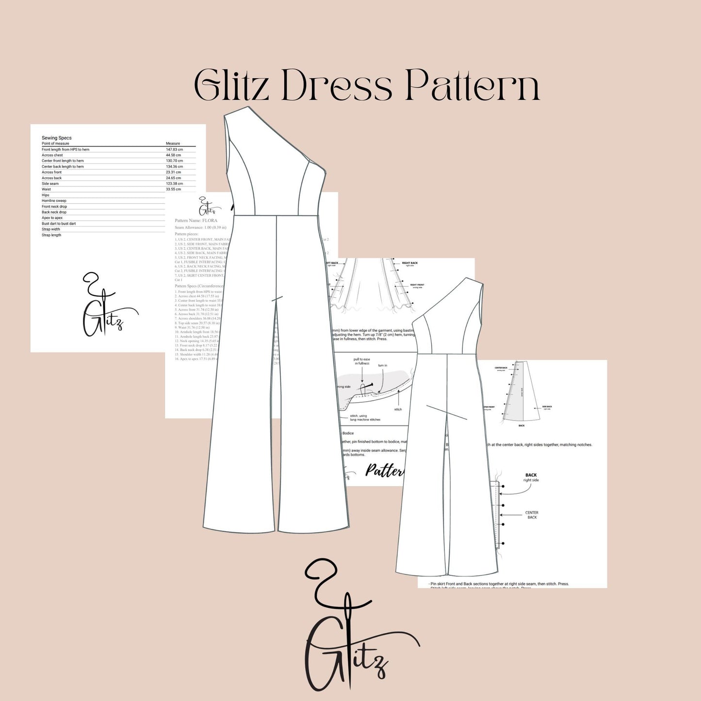 One Shoulder Basic Jumpsuit Sewing Pattern Women Jumpsuit Pattern Summer Jumpsuits Women Rompers Evening Cocktail Jumpsuit