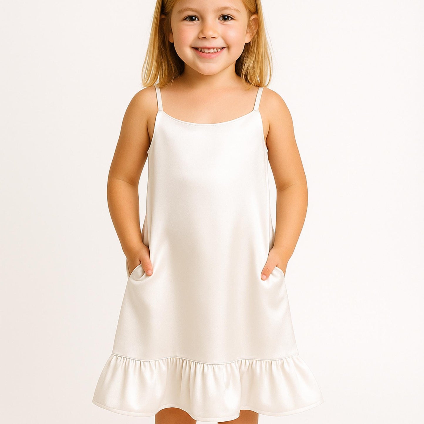 Girls Dress Sewing Pattern Kids Dress Pattern Straps Neck Summe Dress Flounce Dress Easy Sewing Pattern 2-16 Y