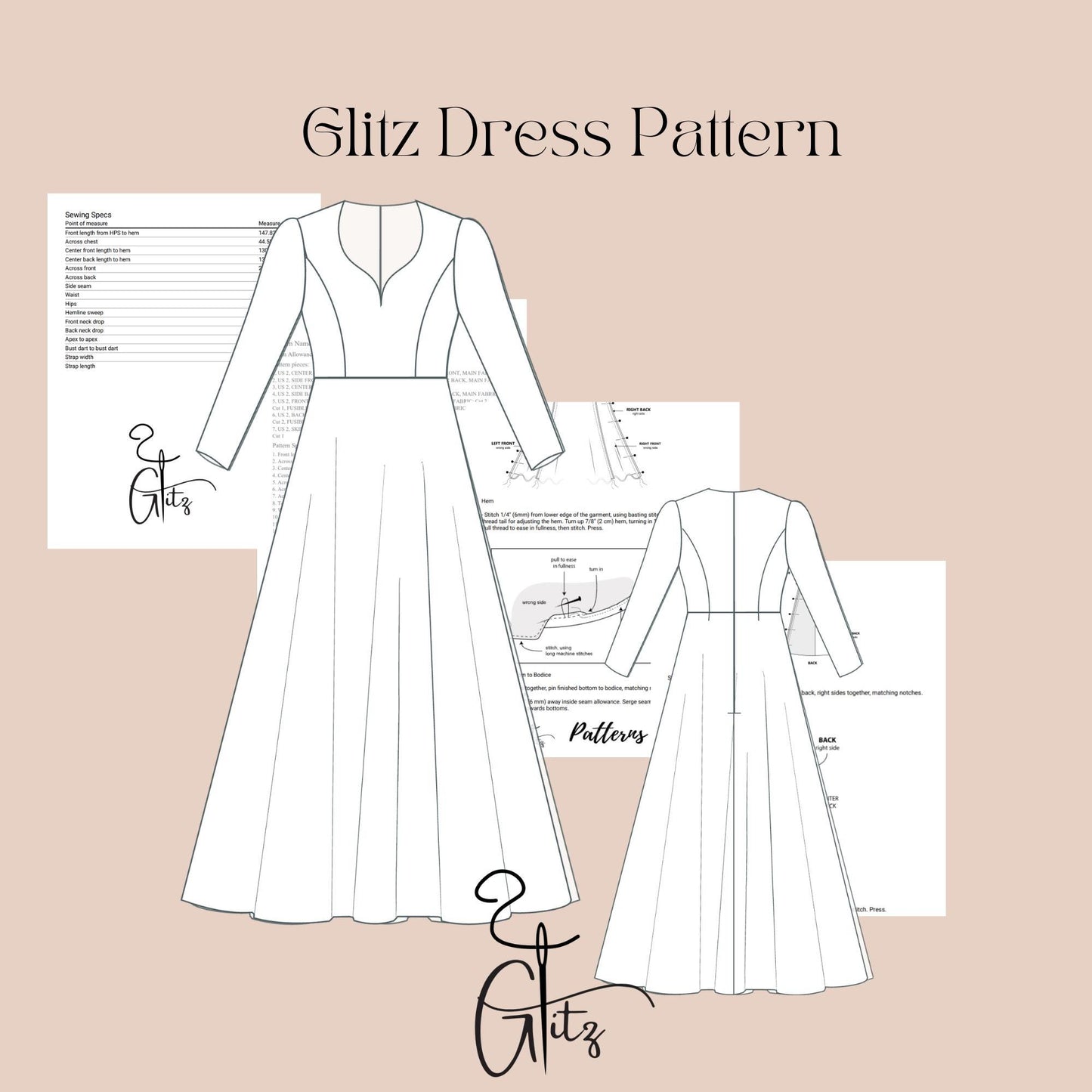 V Neck Long Satin Bridal Dress Sewing Pattern A Line Maxi Prom Dress Simple Bridal Gown Ball Gown