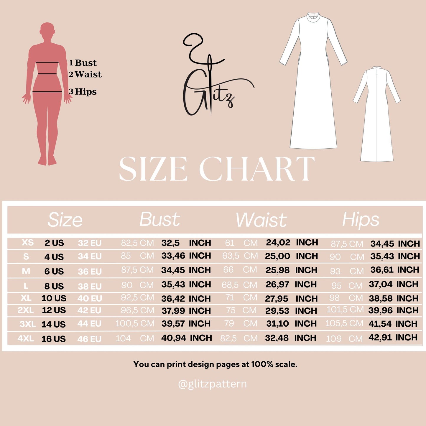 Modest Dress Sewing Pattern Easy Sewing Pattern Maxi Long Sleeve Basic Dress Women Dress Pattern
