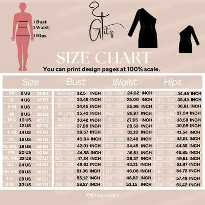 One Shoulder Strech Casual Mini Dress Sewing Pattern PDF Digital Easy Dress Pattern