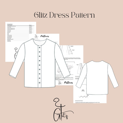Kids Button Front Cardigan Pattern | Toddler Girls Long Sleeve Top Sewing Pattern | Beginner Friendly PDF Digital Download
