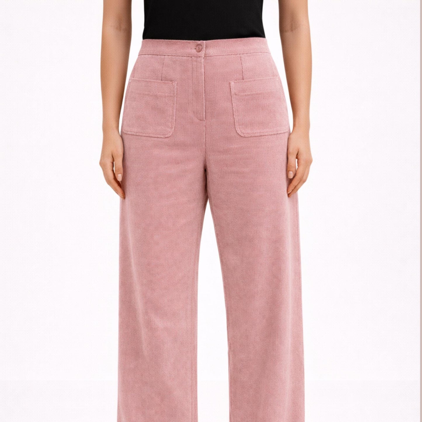 Wide Leg Pants Sewing Pattern PDF | High Waist Workwear Pants | Patch Pocket Trousers | Women Digital Sewing Pattern