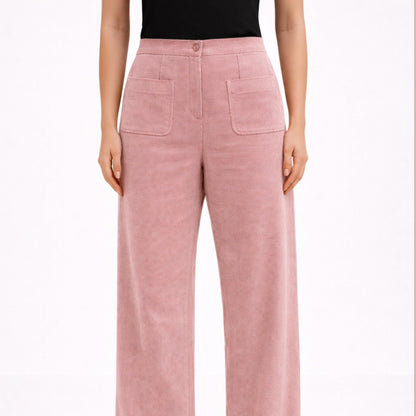 Wide Leg Pants Sewing Pattern PDF | High Waist Workwear Pants | Patch Pocket Trousers | Women Digital Sewing Pattern