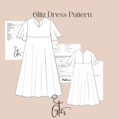 Girls Bridesmaid Dress Sewing Pattern Girls Prom Dress Pattern Evening Dress Pattern