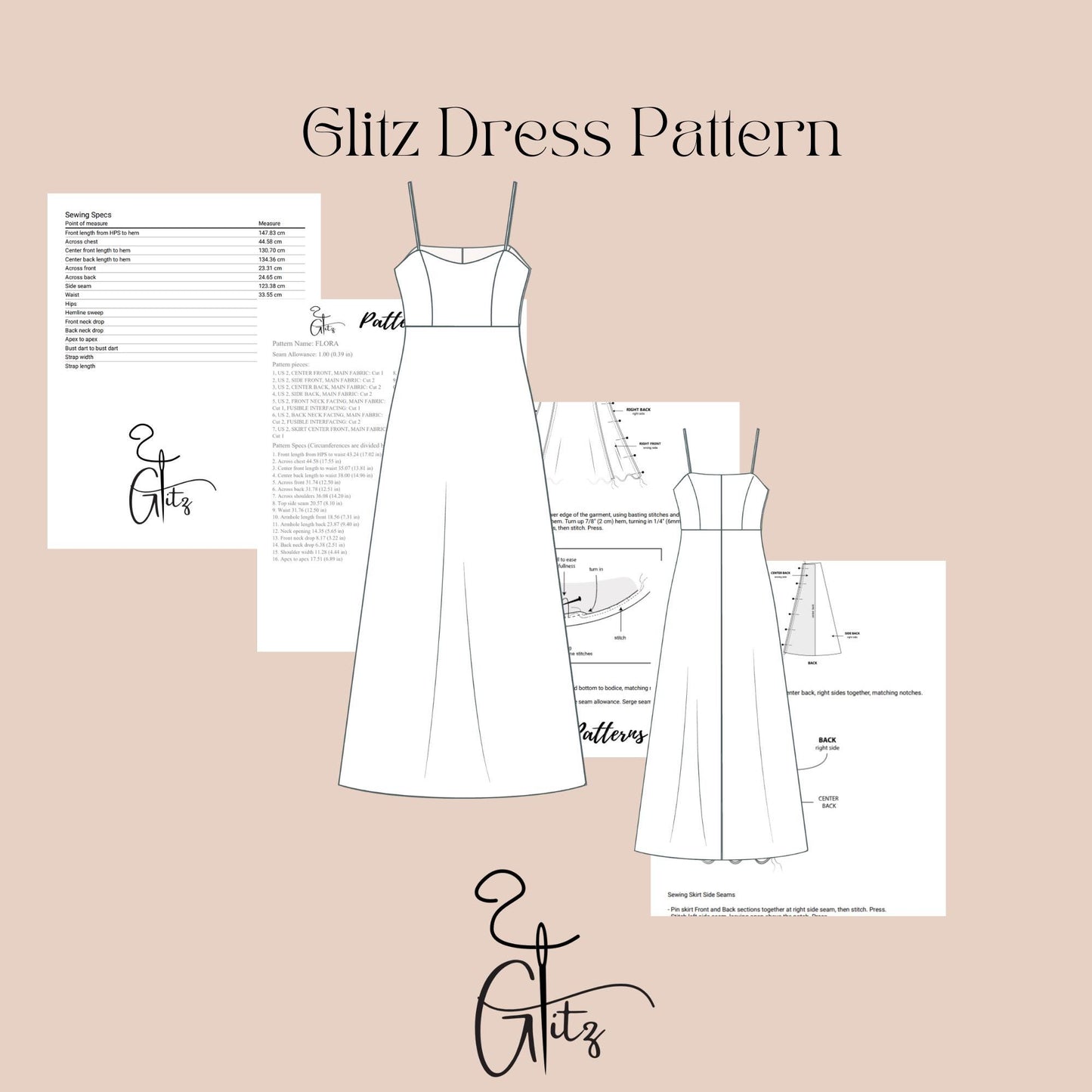 Strap Evening Dress Sewing Pattern Maxi A Line Bridal Dress Ball Gown Bridal Gown Bridesmaid Dress