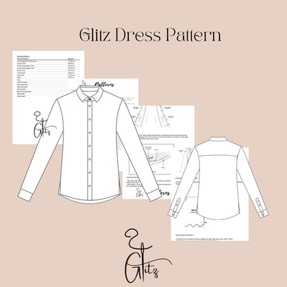 Shirt Sewing Pattern Men Shirt Pattern Men's Classic Fit Shirt Sewing Pattern Plus Size Pattern