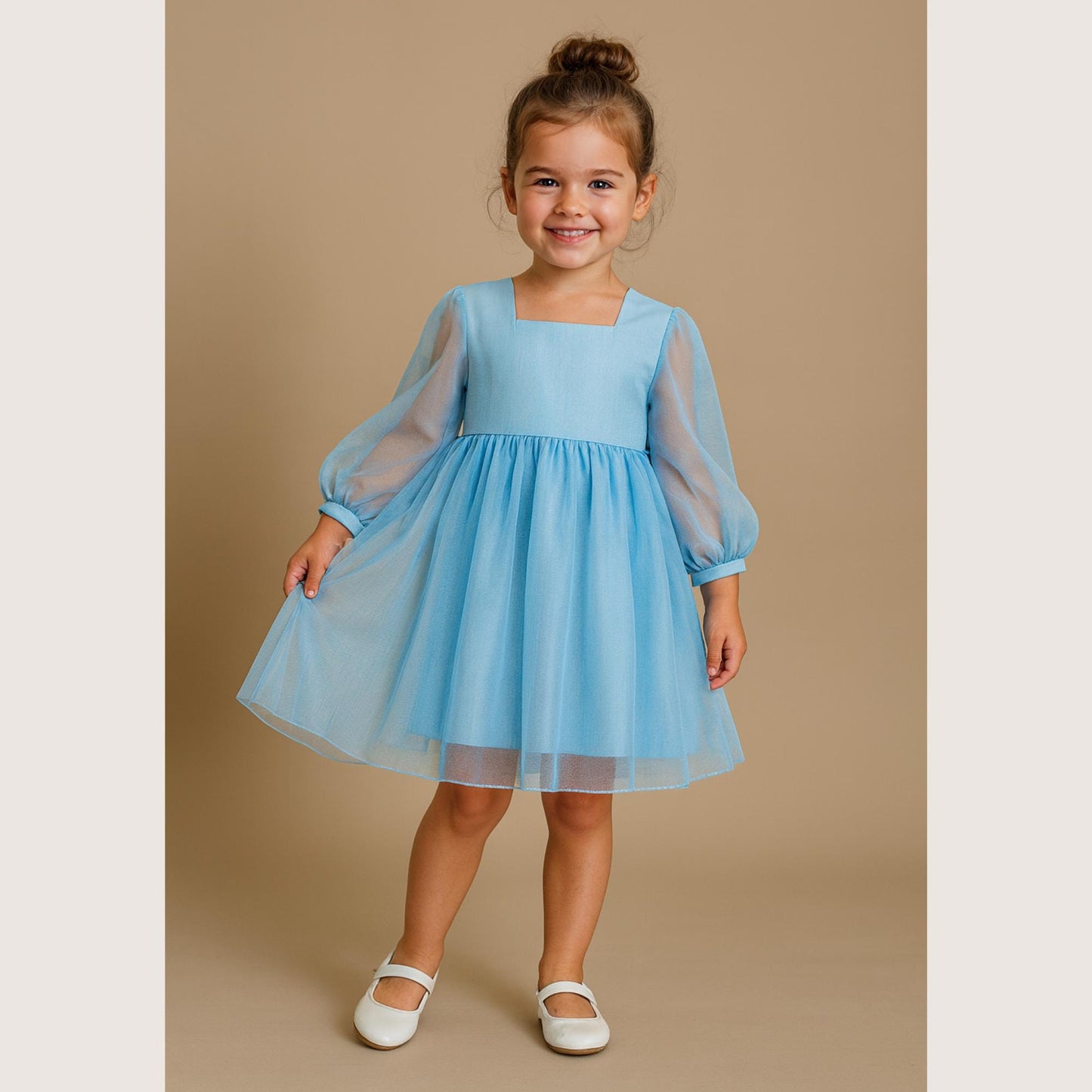 Girls Tulle Dress Sewing Pattern Flower Girl Dress Birthday Girl Dress Pattern Girl Bridesmaid Dress Gathered Dress
