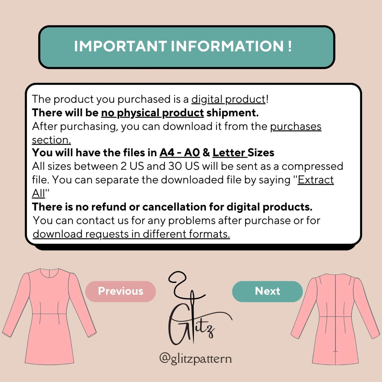 Dora Evening Coctail Dress Digital Sewing Pattern