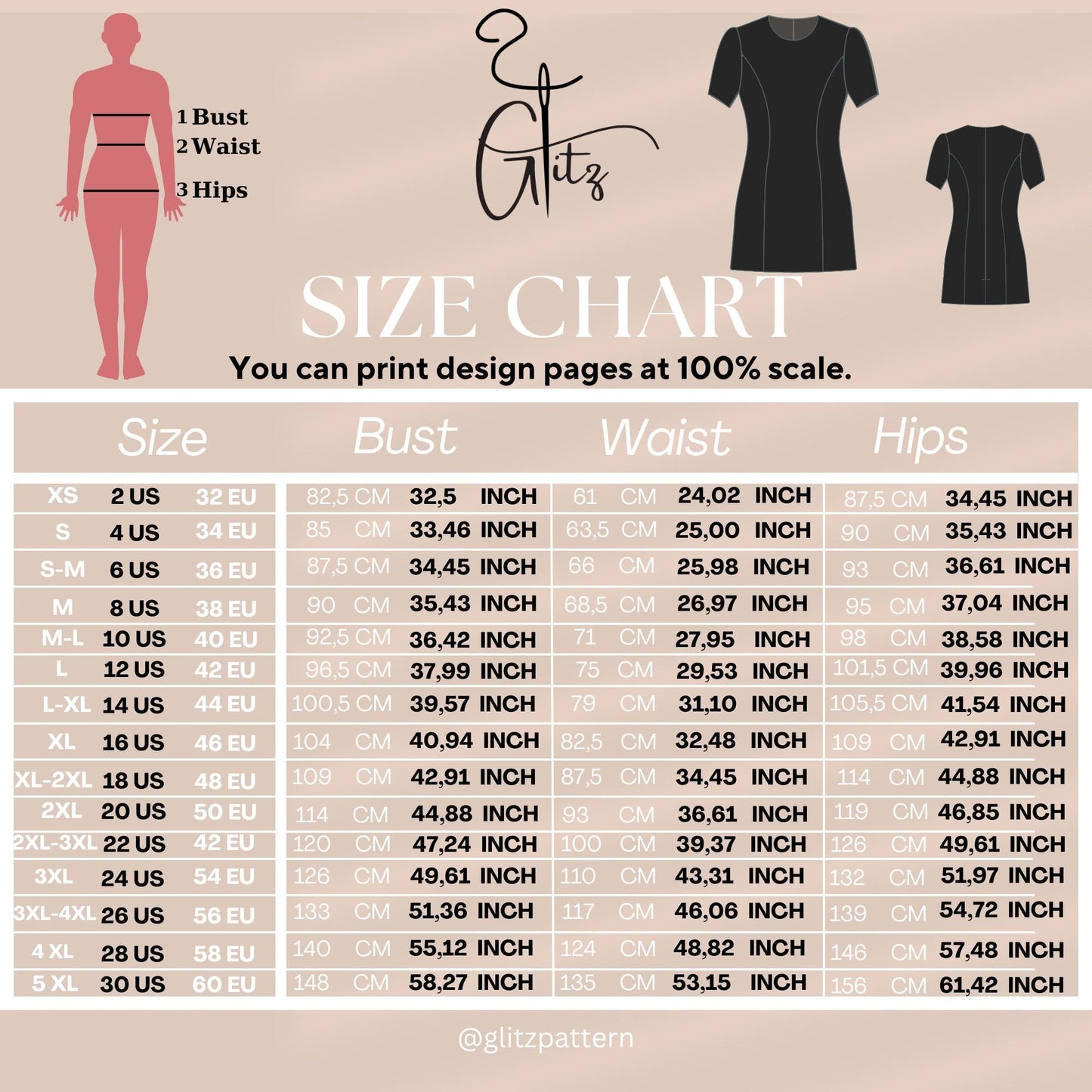 Short Sleeve Mini Dress with a Classic Crew Neck Digital Sewing Pattern PDF