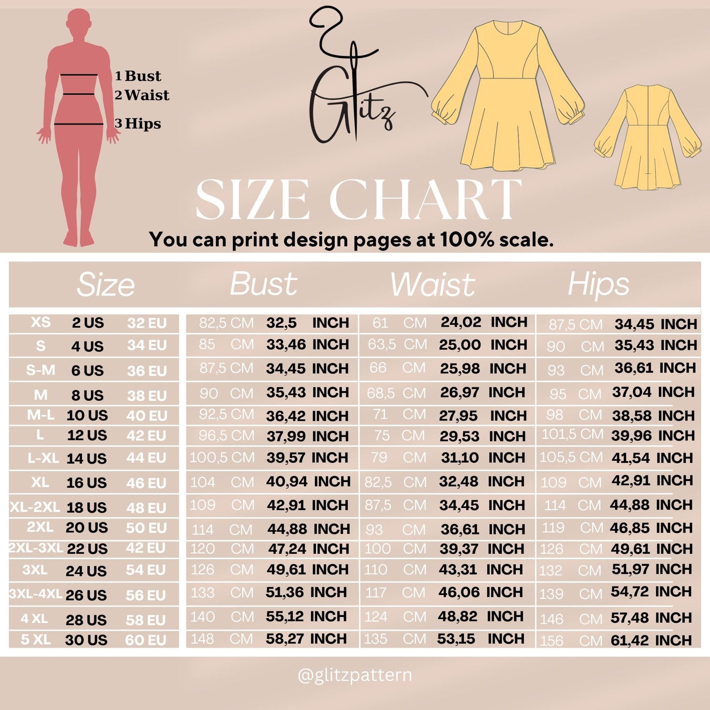 Puff Long Sleeve Mini Dress Sewing Pattern PDF Digital Sewing Pattern Dress for Women Elbow Bishop Sleeve