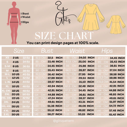 Puff Long Sleeve Mini Dress Sewing Pattern PDF Digital Sewing Pattern Dress for Women Elbow Bishop Sleeve