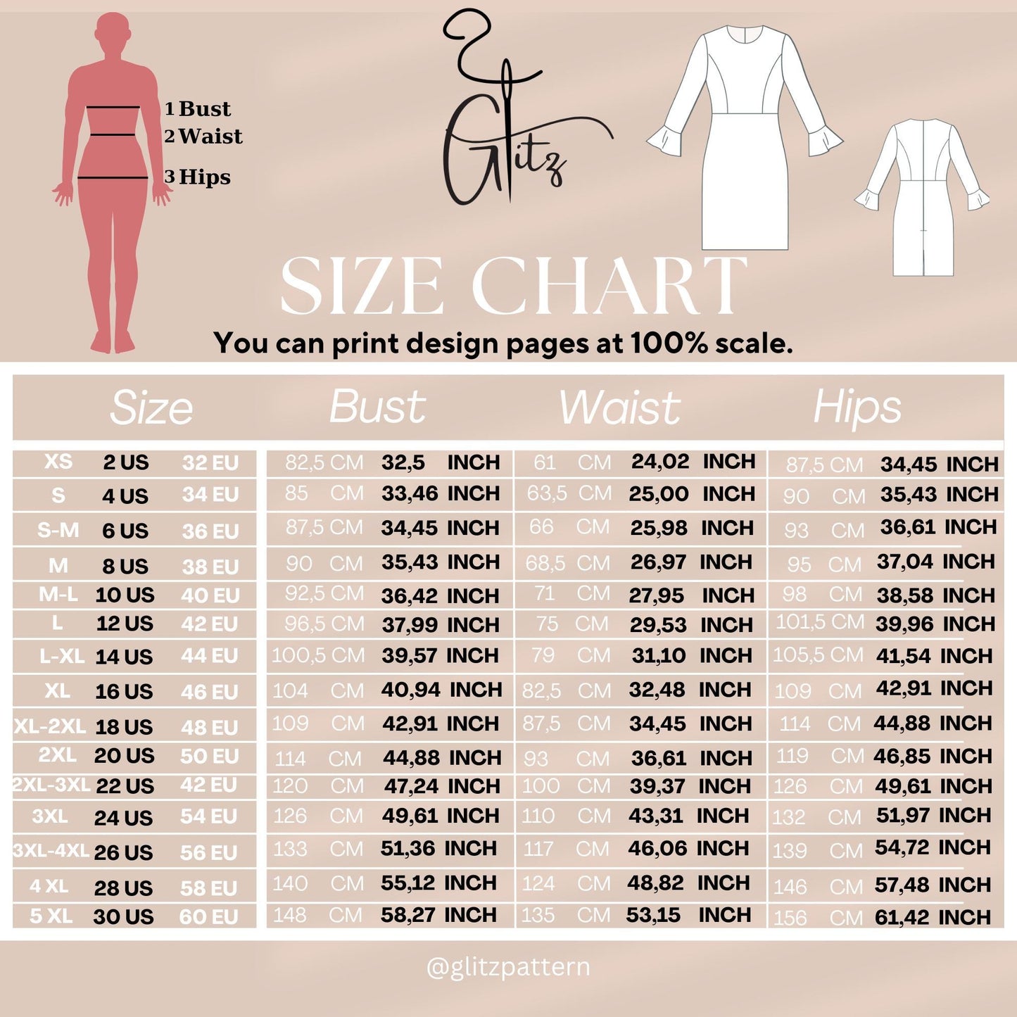 Long Sleeve Pencil Cocktail Dress Digital Sewing Pattern PDF