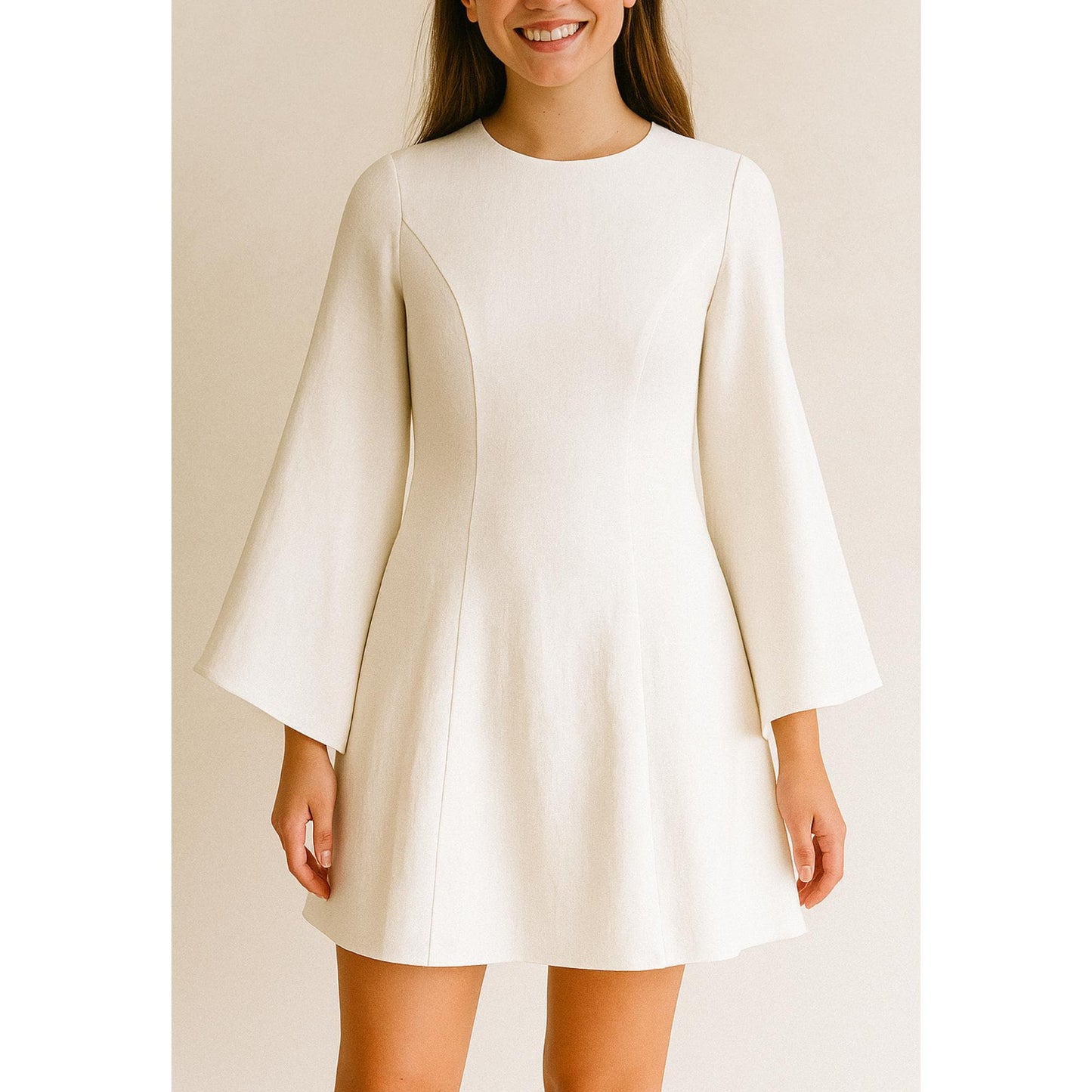 Flared Sleeve Mini Dress Sewing Pattern Mini Evening Cocktail Dress Pattern