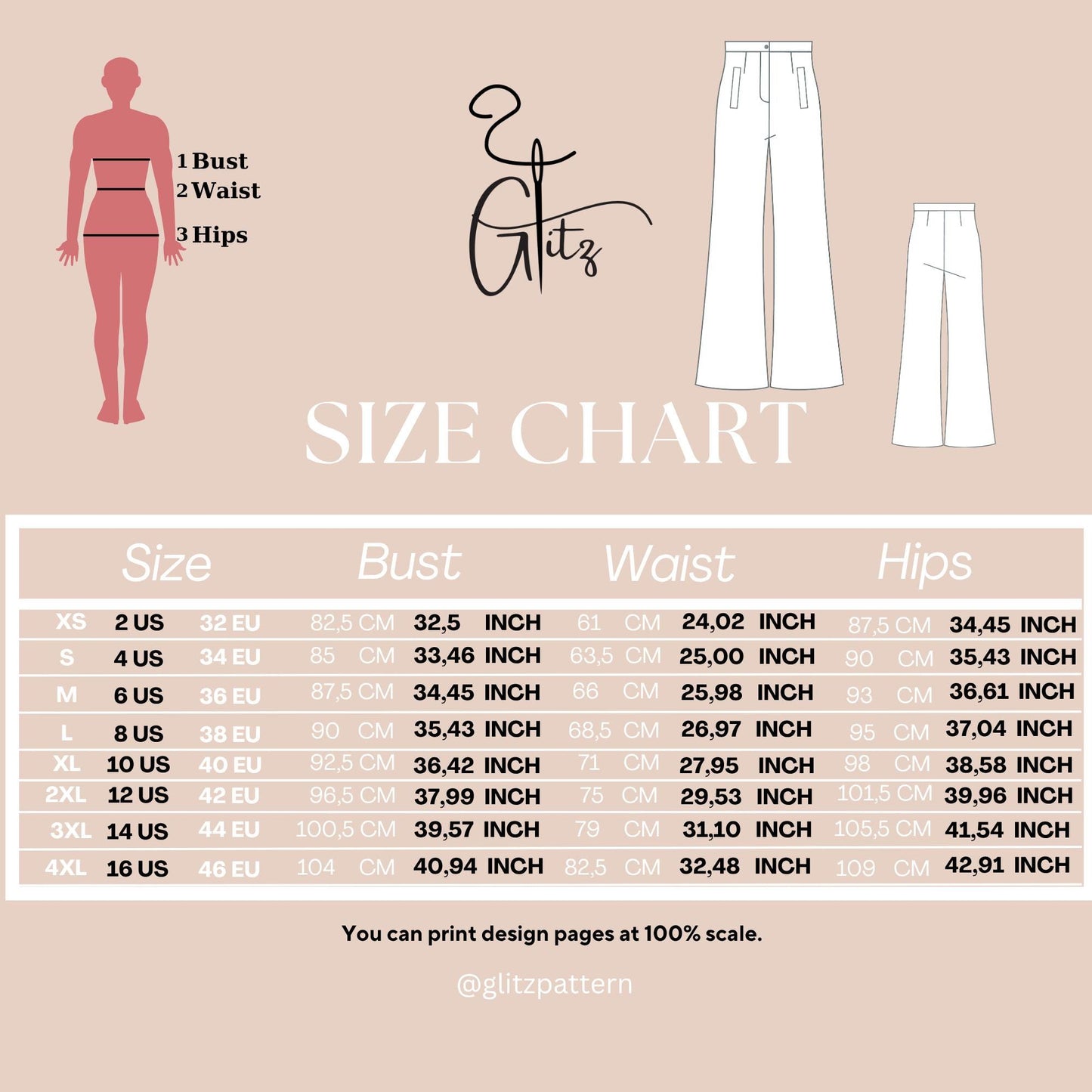 Summer Linen Pants Sewing Pattern High Waist Pants Women Trousers Pattern Wide Leg Pants
