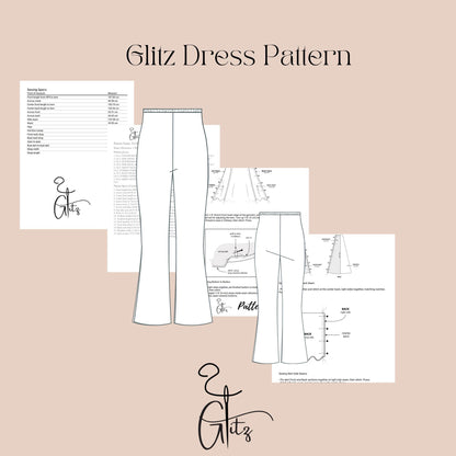 Flared Pants Sewing Pattern Basic Summer Pants Pattern Women Trousers Pattern Bodycon Pants
