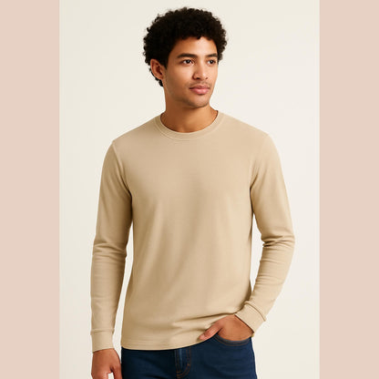 Men’s Long Sleeve T-Shirt Sewing Pattern | Classic Crew Neck Knit Top | Basic Menswear PDF Pattern | Casual Everyday Shirt