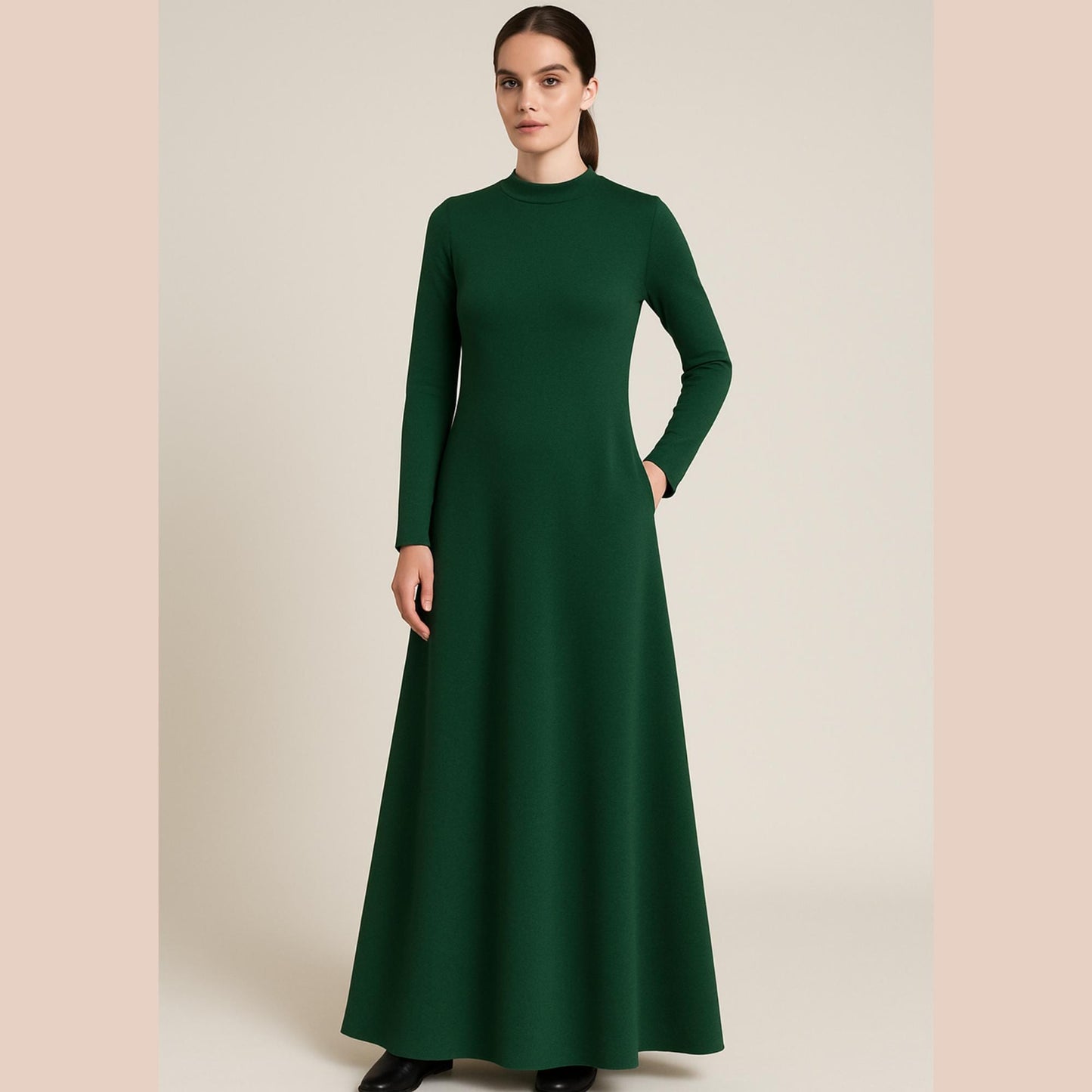 Modest Dress Sewing Pattern Easy Sewing Pattern Maxi Long Sleeve Basic Dress Women Dress Pattern