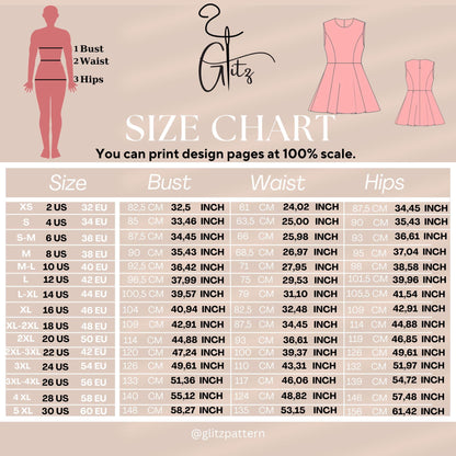 Full Panel Dress Sewing Pattern Mini Summer Dress Pattern Plus Size Pattern PDF Mini Evening Dress Pattern