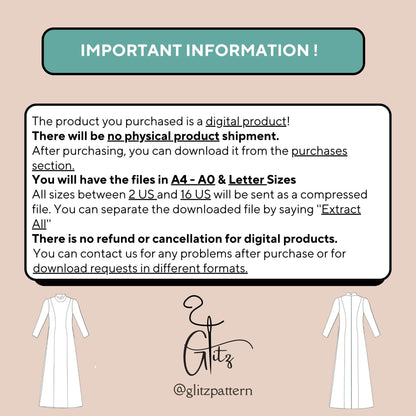 Modest Dress Sewing Pattern Hijab Abaya Pattern Muslim Dress Long Evening Dress Arab Dubai Dress