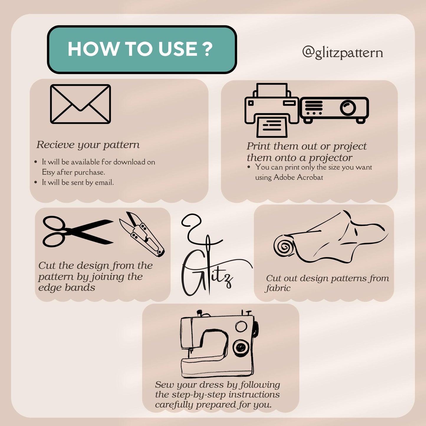 Mini Basic Dress Sewing Pattern Casual Dress Pattern Wide Collar Neck Flared Sleeve Dress Pattern Easy Sewing Pattern