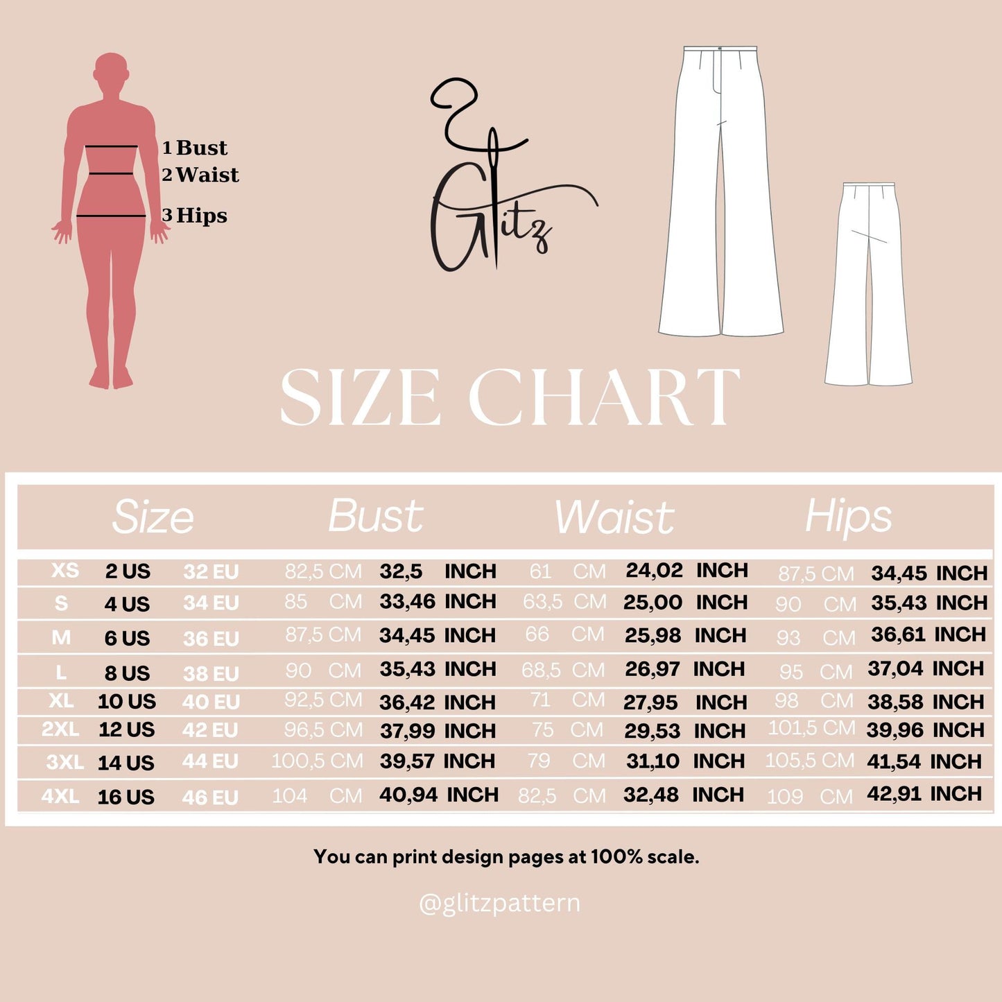 Summer Linen Pants Sewing Pattern Women Pants Pattern Trousers Pattern Easy Sewing Pattern