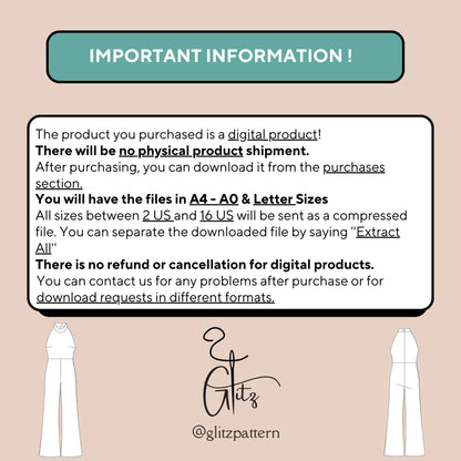 Halter Neck Jumpsuit Sewing Pattern Women's Knit One-Piece with Bust Darts & Invisible Zipper | Floor Length Sleeveless Romper