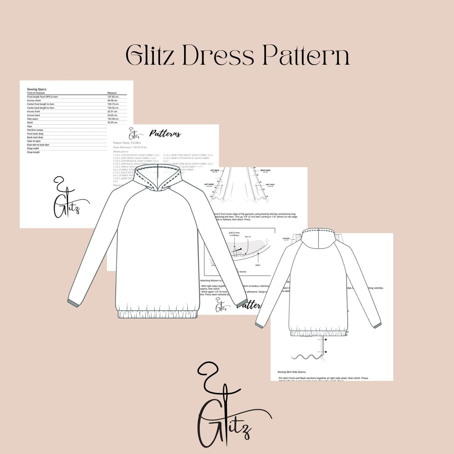 Kids Sweatshirt Sewing Pattern Girls Hoodie Pattern
