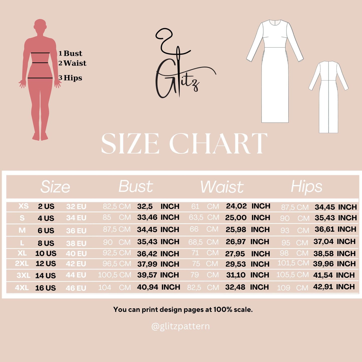 Long Sleeve Midi Formal Dress Sewing Pattern Casual Dress Office Dress Modest Dress Pattern