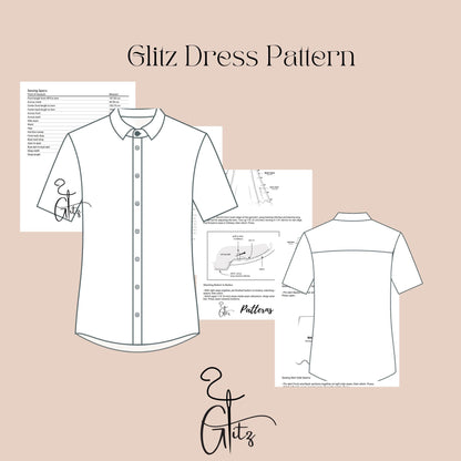Men Short Sleeve Linen Shirt Sewing Pattern Shirt Pattern for Men Plus Size Pattern