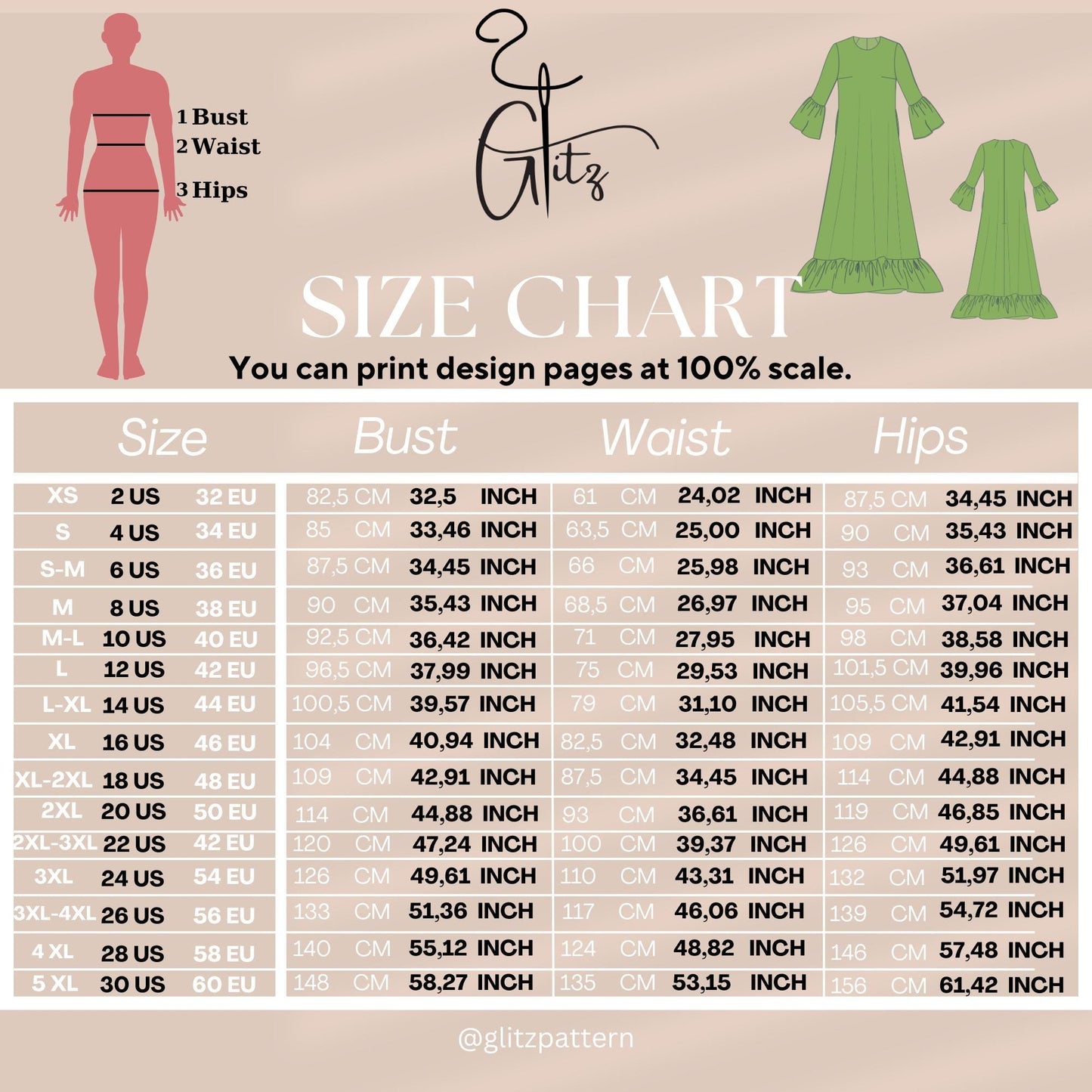 Flared Maxi Tent Dress Sewing Pattern Hijab Sewing Digital Pattern PDF