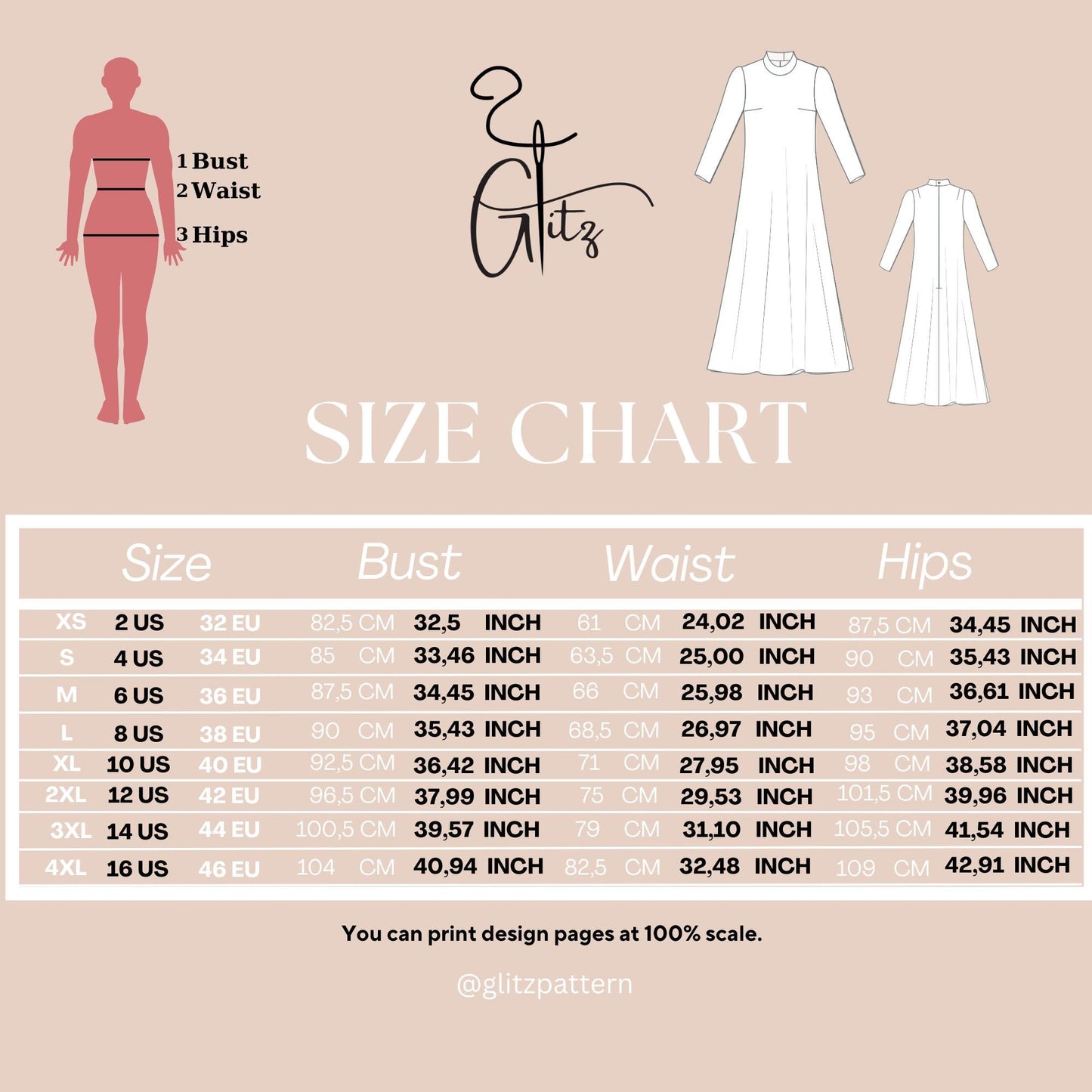 Padded Long Sleeve Maxi Evening Dress Sewing Pattern Modest Hijab Dress Abaya Muslim Dress Pattern