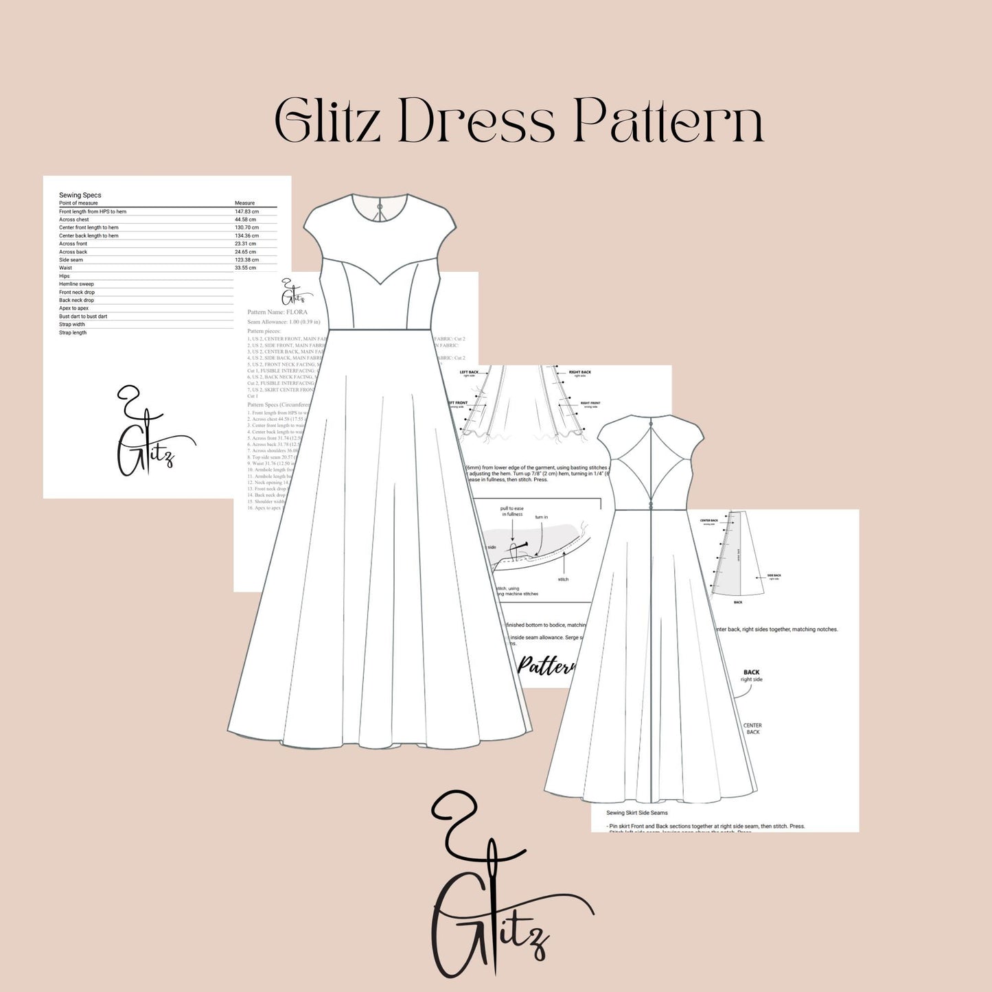 Simple Bridal Dress Sewing Pattern Maxi Prom Dress Fairy Dress Ball Gown Bridal Gown