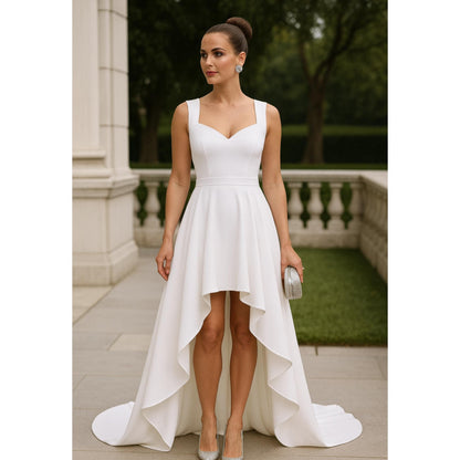 Hi Low Evening Dress Sewing Pattern Hi Low Bridal Gown Ball Gown Sweetheart Neck Dress