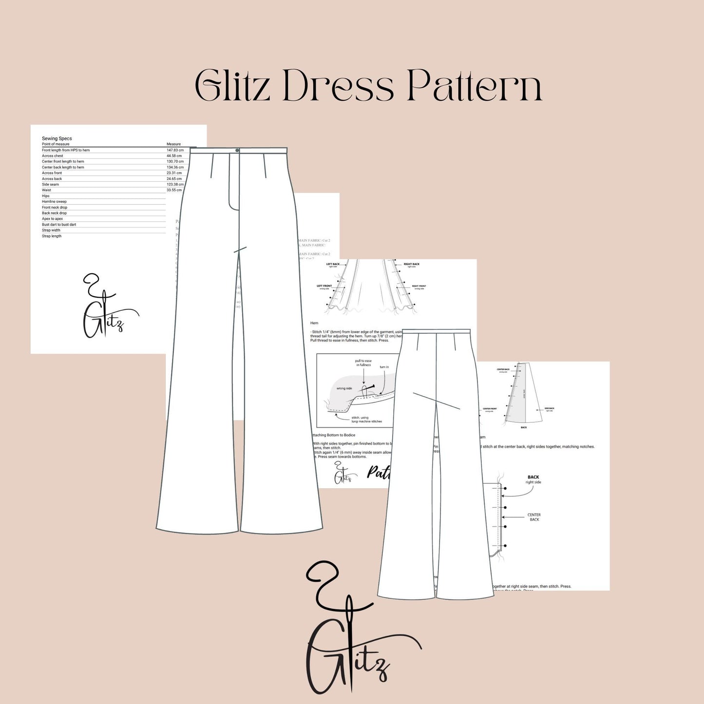 Summer Linen Pants Sewing Pattern Women Linen Trousers Pattern