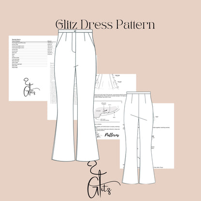 Flare Jeans Sewing Pattern PDF | High Waist Bootcut Pants | Women Denim Trousers | Digital Sewing Pattern