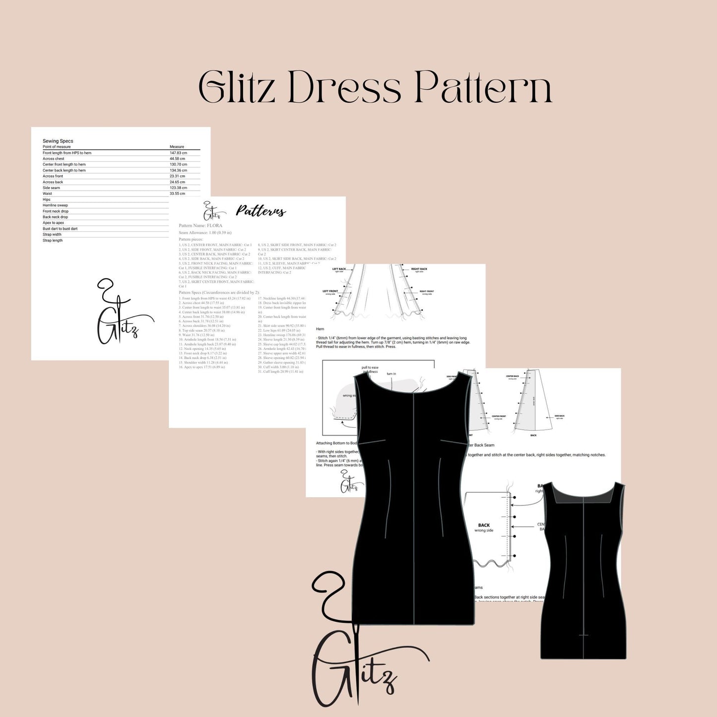 Mini Dress Sewing Pattern Boat Neck Mini Cocktail Evening Dress Pattern Pencil Dress