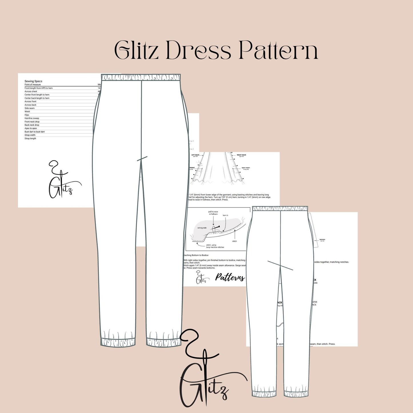 Women's Jogger Pants Sewing Pattern PDF | Elastic Waist & Cuffs, In-Seam Pocket