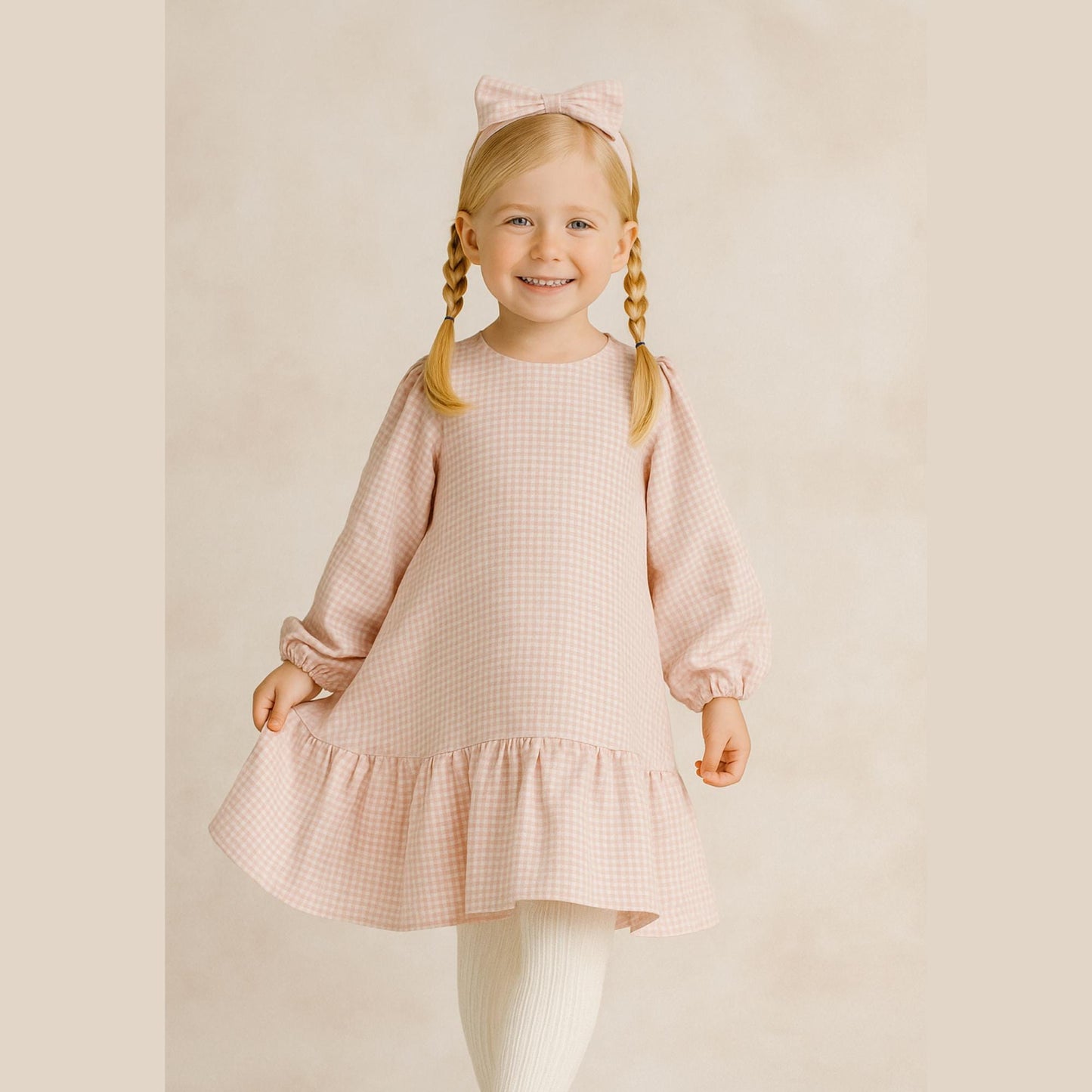 Long Sleeve Dress with Ruffles, Digital Sewing Pattern for Girls, Ruffle Dress Pattern, Toddler dress, Baby Girl Dress Pattern