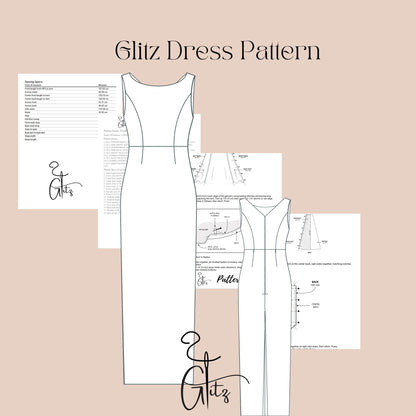 Boat Neck Pencil Bridal Dress Sewing Pattern Simple Bridal Dress Pencil Evening Dress Pattern Elegant Dress