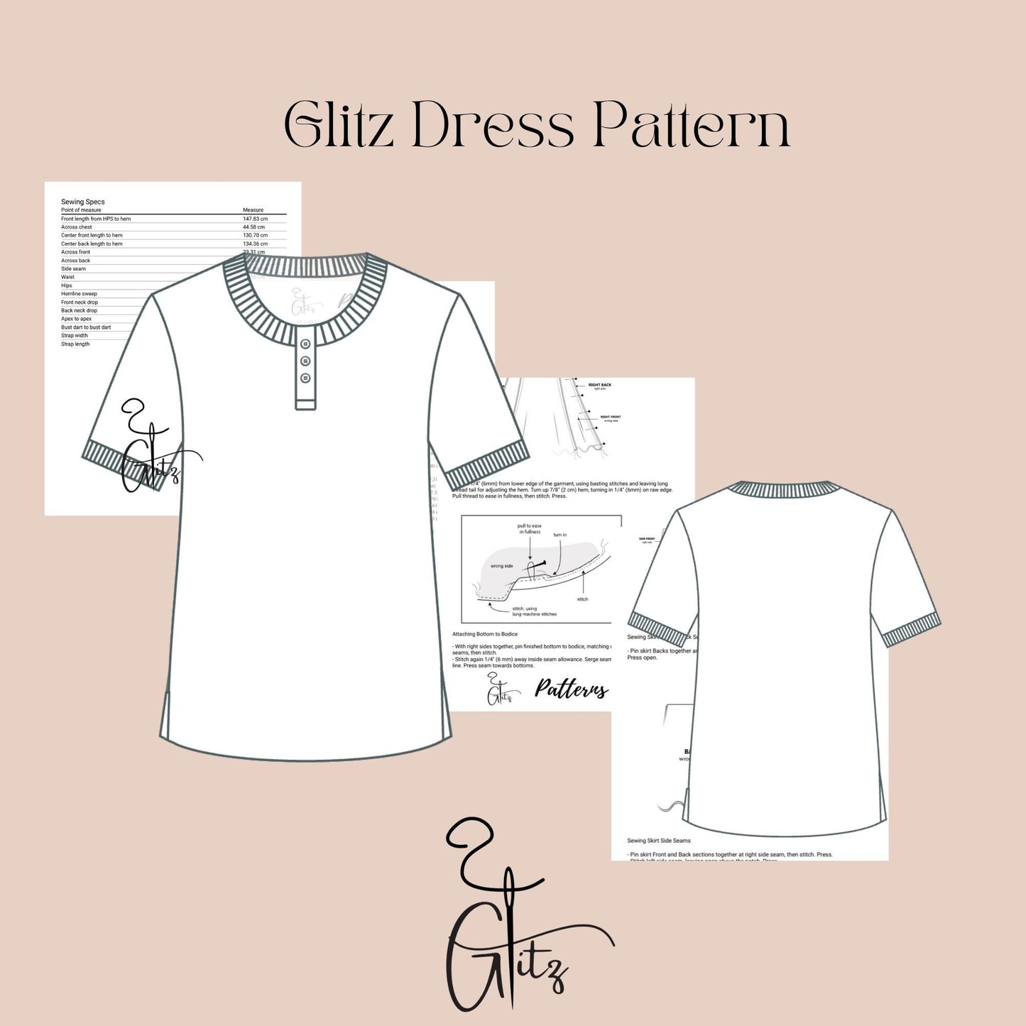 Men’s Henley T-Shirt Sewing Pattern | Short Sleeve Knit Shirt | Casual Button Neck Tee PDF | Modern Menswear Pattern