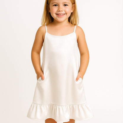 Girls Dress Sewing Pattern Kids Dress Pattern Straps Neck Summe Dress Flounce Dress Easy Sewing Pattern 2-16 Y