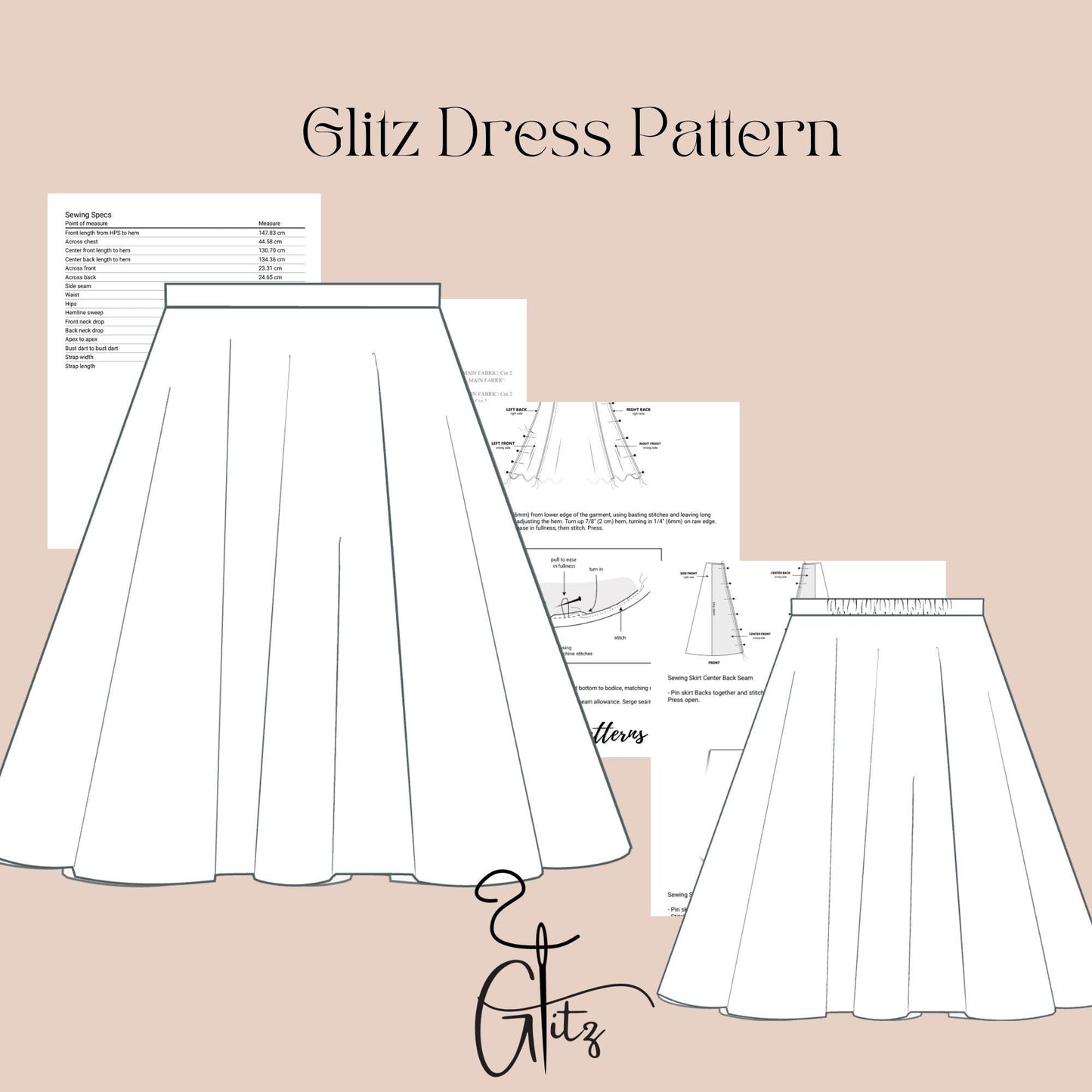 Girls Skirt Sewing Pattern Kids Summer Skirt Pattern Easy Sewing Pattern