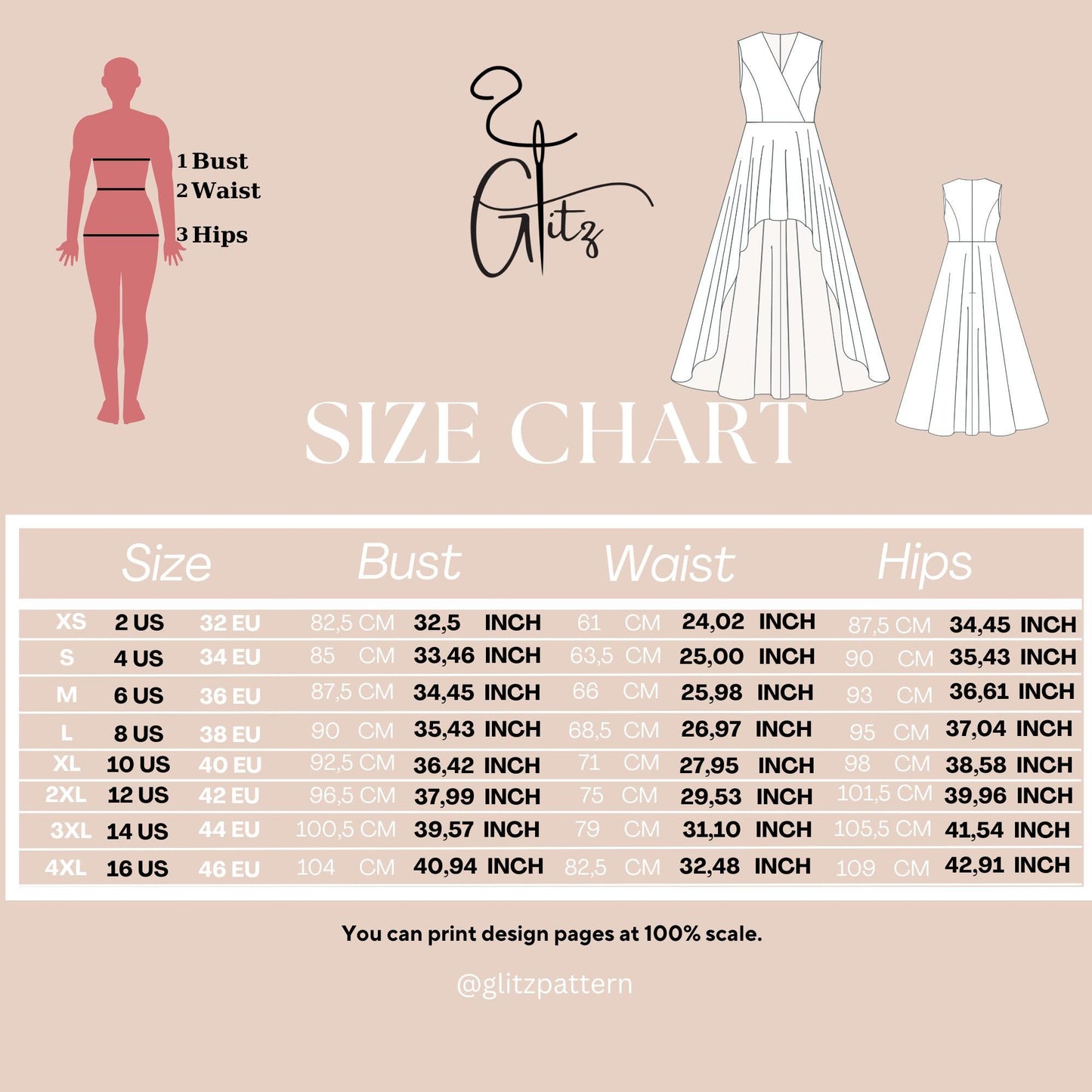 Hi Low Surplice Neck Dress Sewing Pattern Prom Dress Wedding Bridal Gown Wedding Dress Bridesmaid Dress Pattern