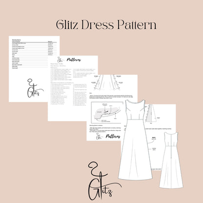 Boat Neck A Line Minimalist Bridal Dress Sewing Pattern PDF Easy Sewing Pattern Cocktail Prom Dress
