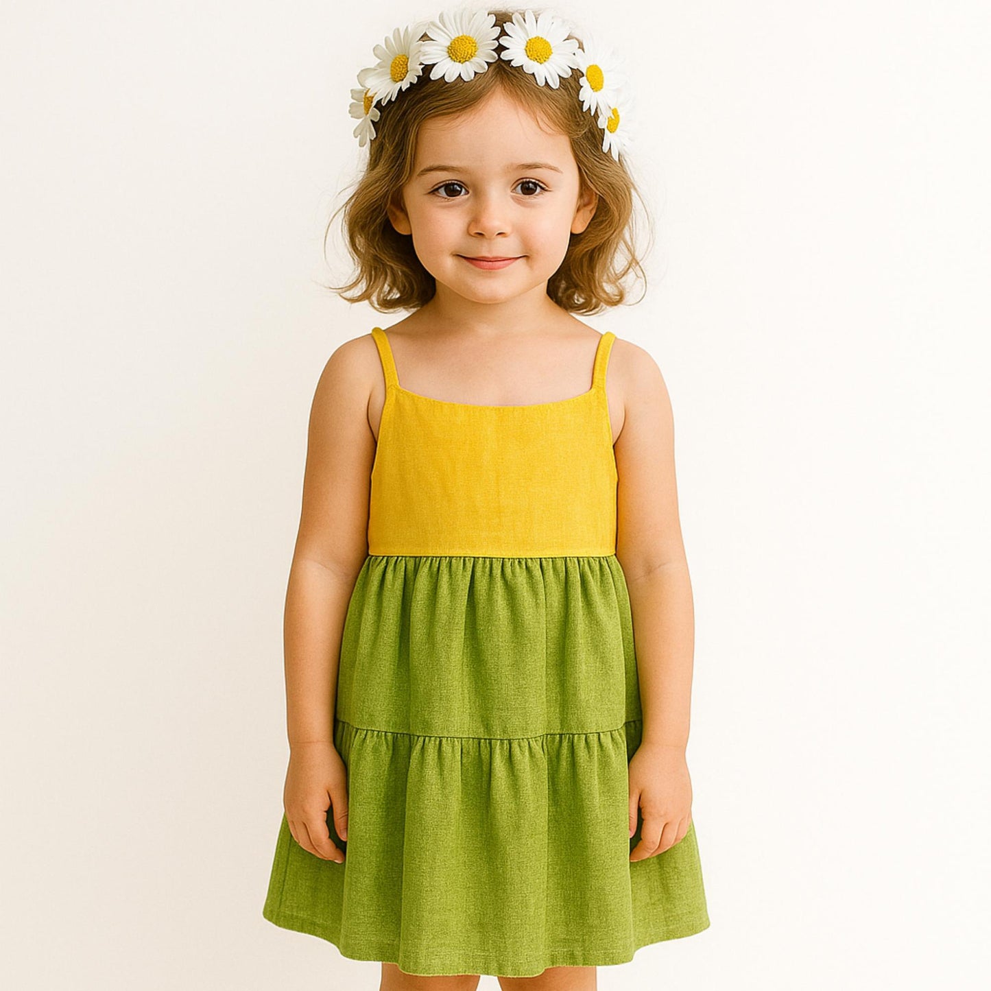 Kids Tiered Dress Sewing Pattern Girls Straps Ties Dress Sewing Pattern Beginner Pattern Girls Dress Pattern