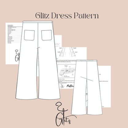 Beginner Pants Sewing Pattern PDF Girls Linen Wide Leg Pants Sewing Pattern Palazzo Pants Sewing Pattern for Kids Capri Pattern